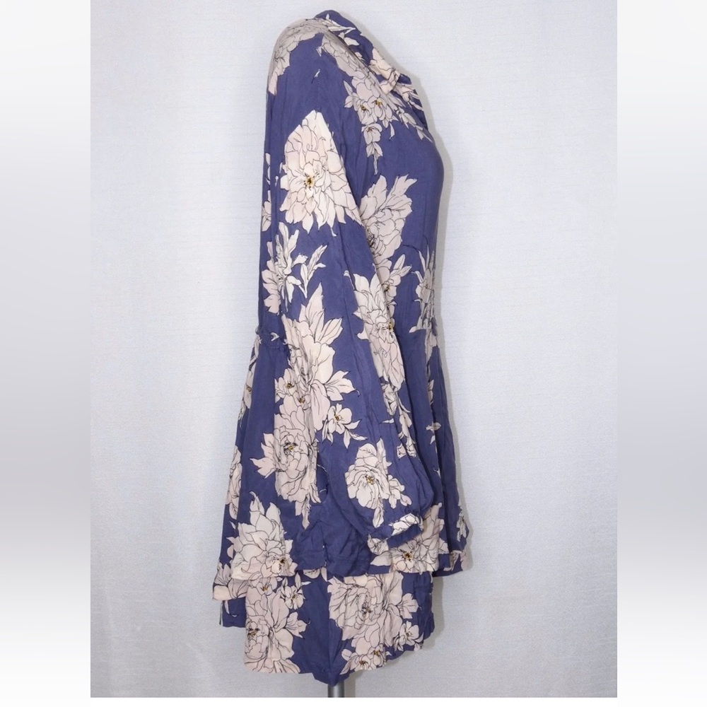 Free People Shake It Mini Skirt Small Petite Marine Combo Floral